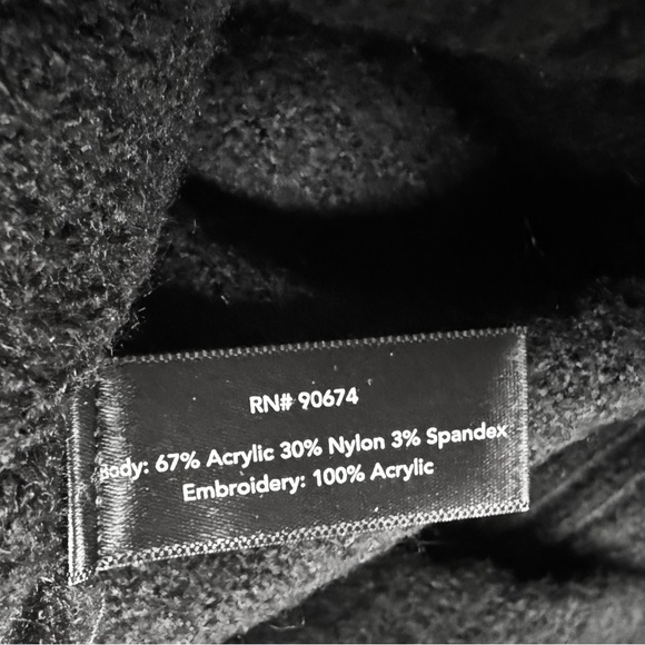 BOSTON PROPER Snow Holiday Knit Sweater Women’s Medium Embroidered Snowflake Blk - Picture 9 of 10